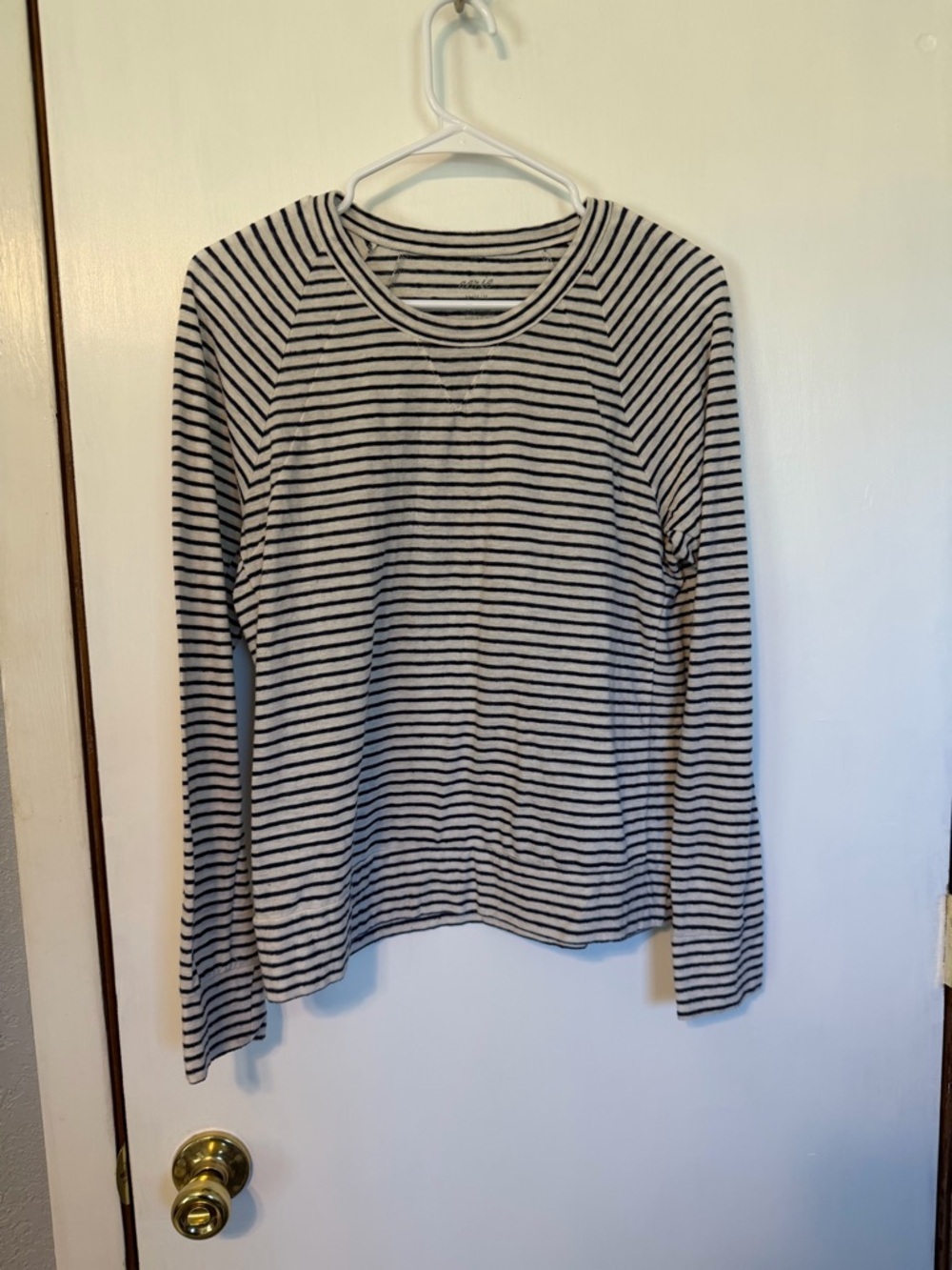 aerie Navy and White Striped Long Sleeve Tee